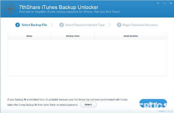 7thShare iTunes Backup Unlocker(iTunes备份解锁器)