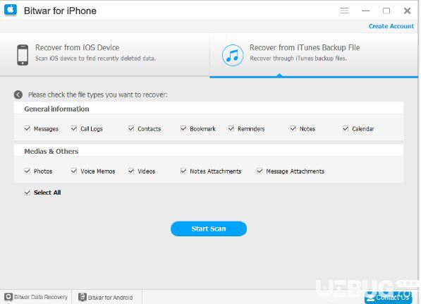 Bitwar iPhone Data Recovery(iPhone数据恢复工具)