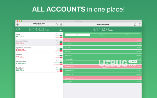 Cost Track(个人理财软件)v4.6 Mac版【2】