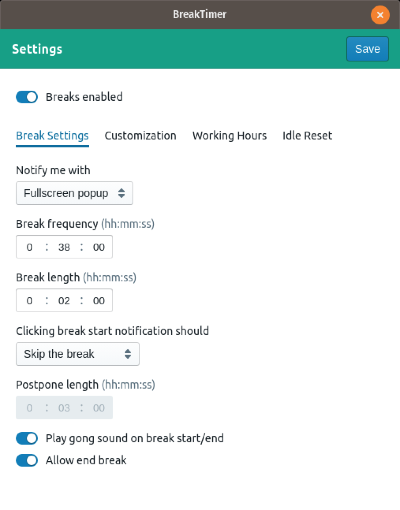 BreakTimer(定时提醒软件)v0.7.5 MacOS免费版【3】