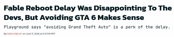 我打《GTA6》？开发者称《神鬼寓言》延期是明智之举