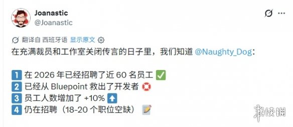 逆势扩招！顽皮狗2026年狂招60人 新作开发火力全开
